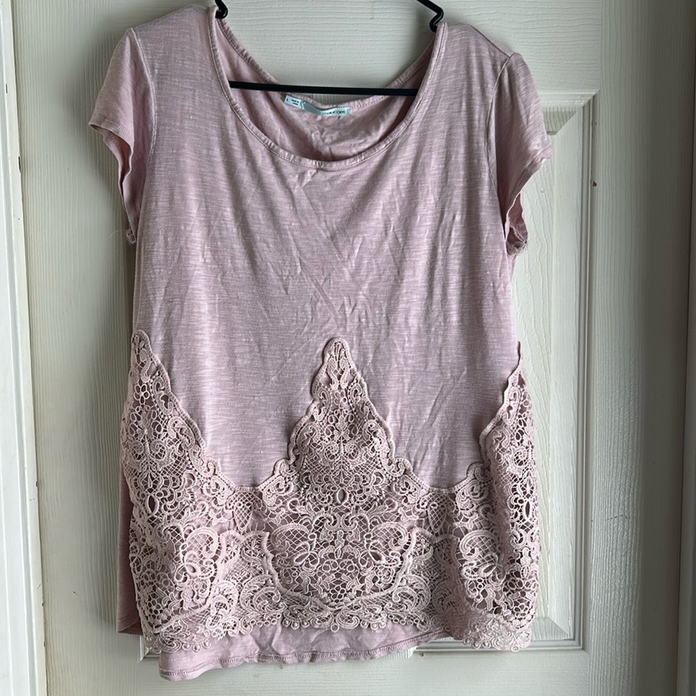 Maurices ~ Blush Pink Laced Top